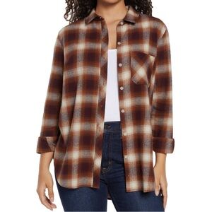 Gap Check Brown 100% Cotton Button Down